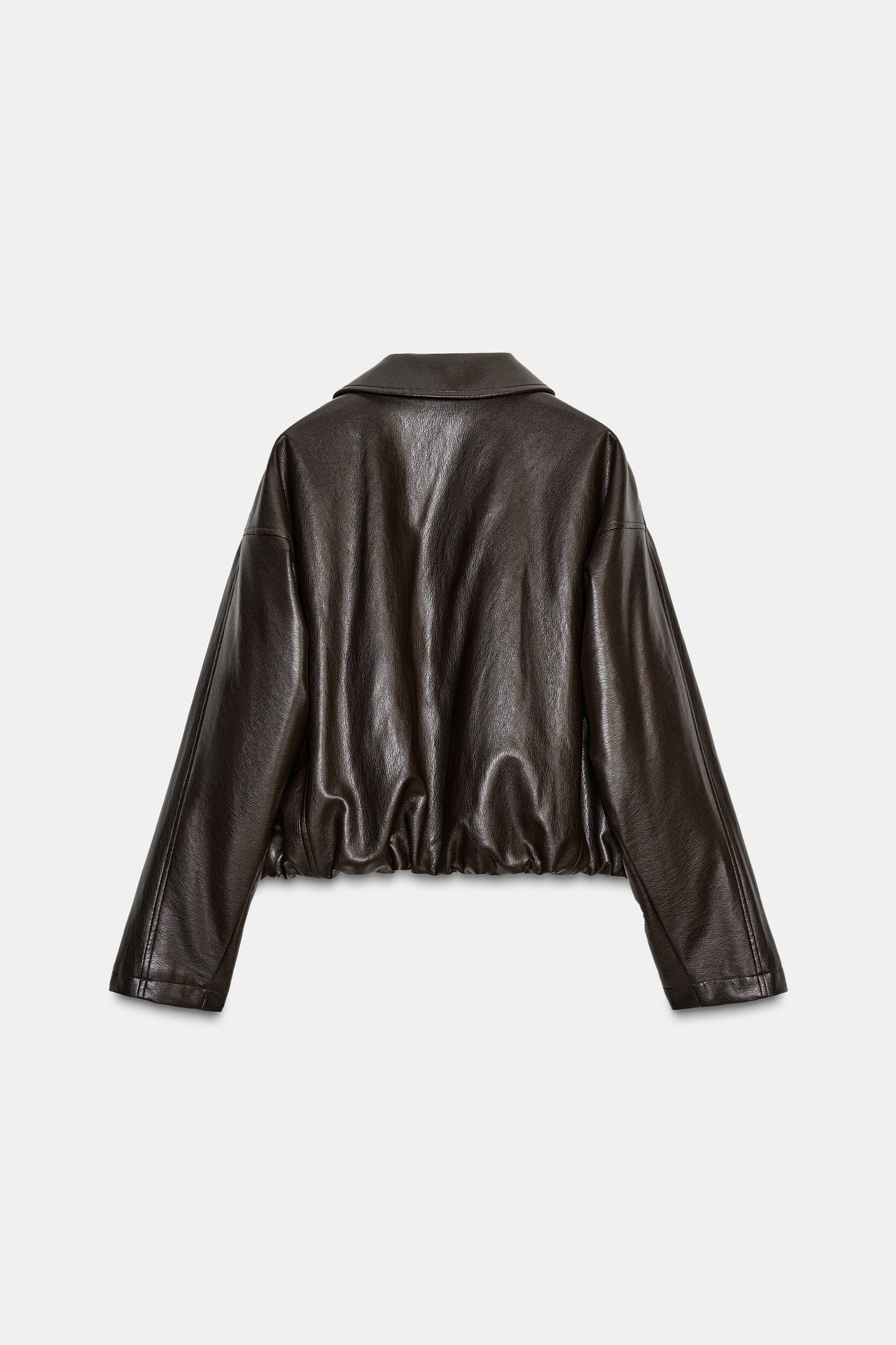 FAUX LEATHER BOMBER JACKET | Zara UK