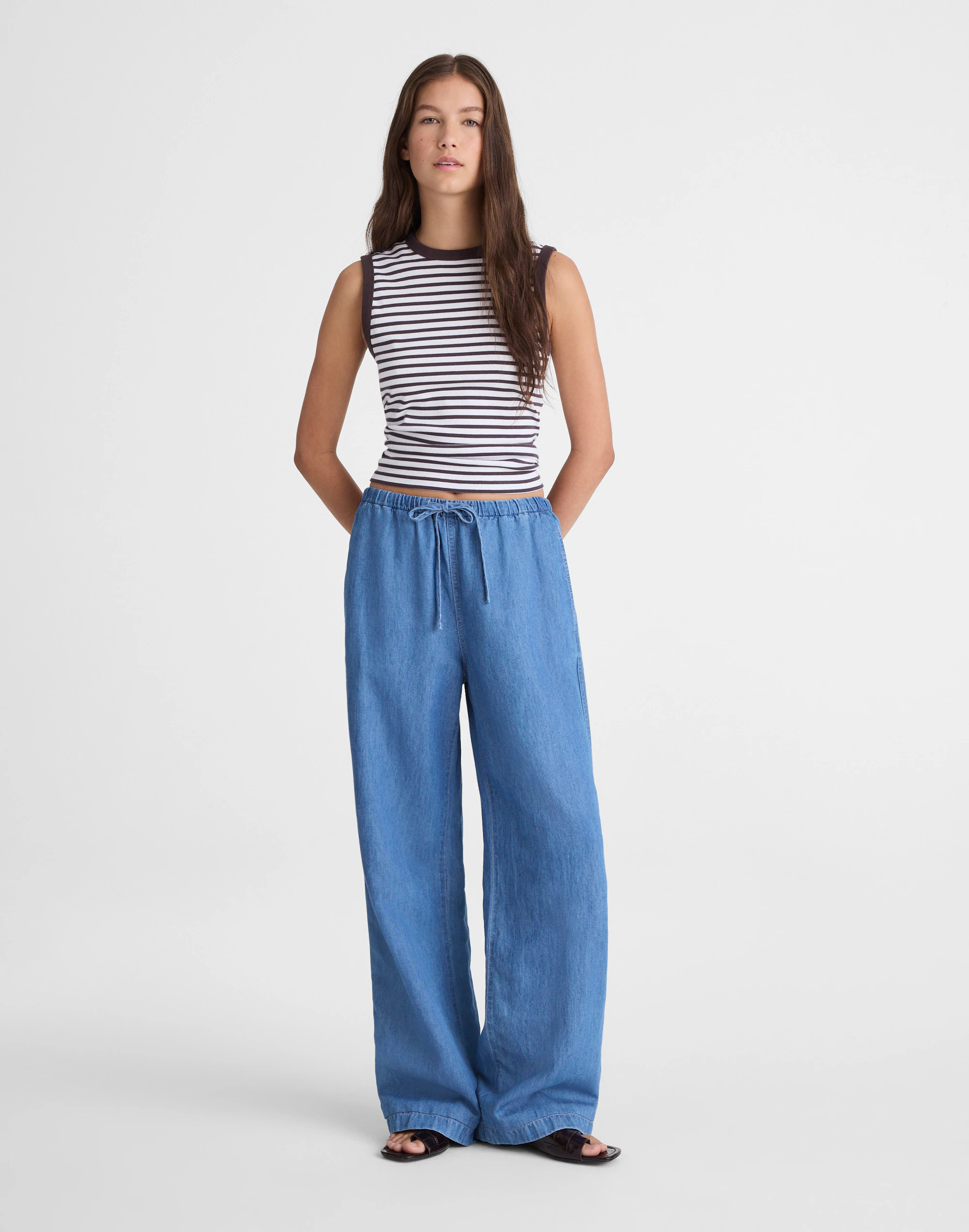 Pull-On Jeans in Cotton-Linen Denim | Madewell