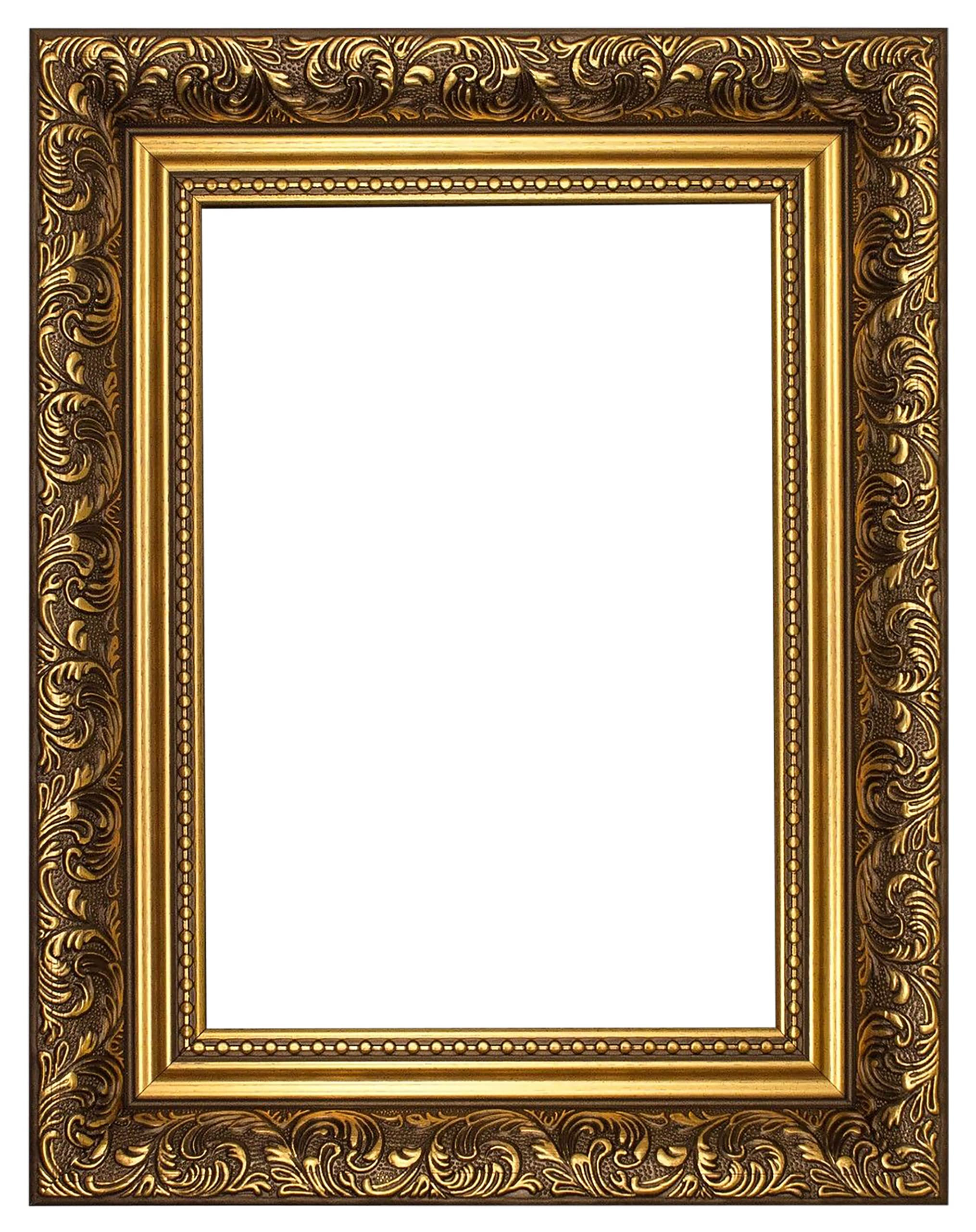 Memory Box French Baroque Style Ornate Swept Antique Style Picture/Photo/Poster Frame 11" x 17" Gold | Amazon (US)