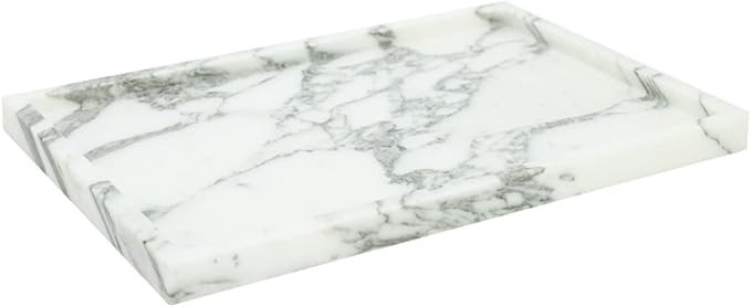 Real Luxurious Natural Marble Vanity Tray Genuine Marble Storage Tray for Home Decor Stone Tray f... | Amazon (US)