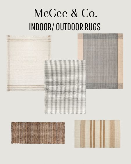 McGee & Co. indoor/ outdoor rugs! 

#LTKSeasonal #LTKhome #LTKstyletip