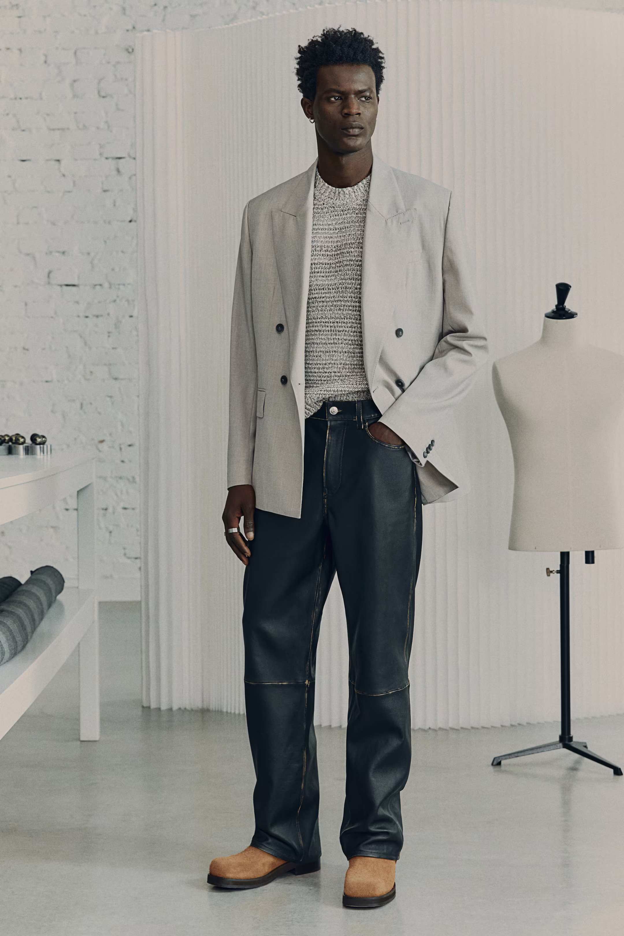 5-pocket leather trousers | H&M (US + CA)