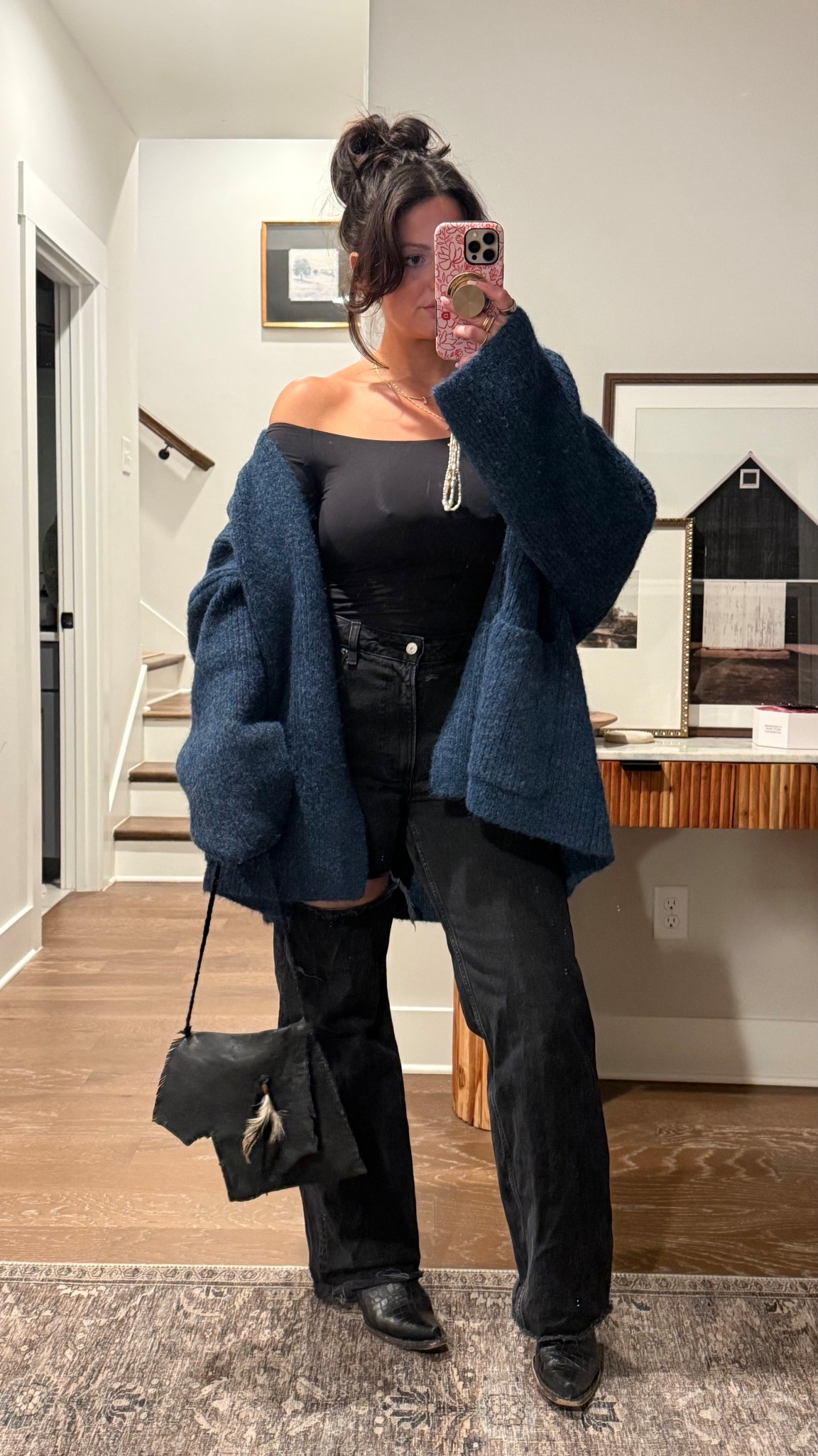 Date night outfit ✨ LOVE this too for layering!! These Abercrombie jeans fit so well! I always get the curve love ones!

Sweater asos Amazon Abercrombie and fitch denim black winter ootd 

#LTKootd #LTKValentine #LTKMidsize