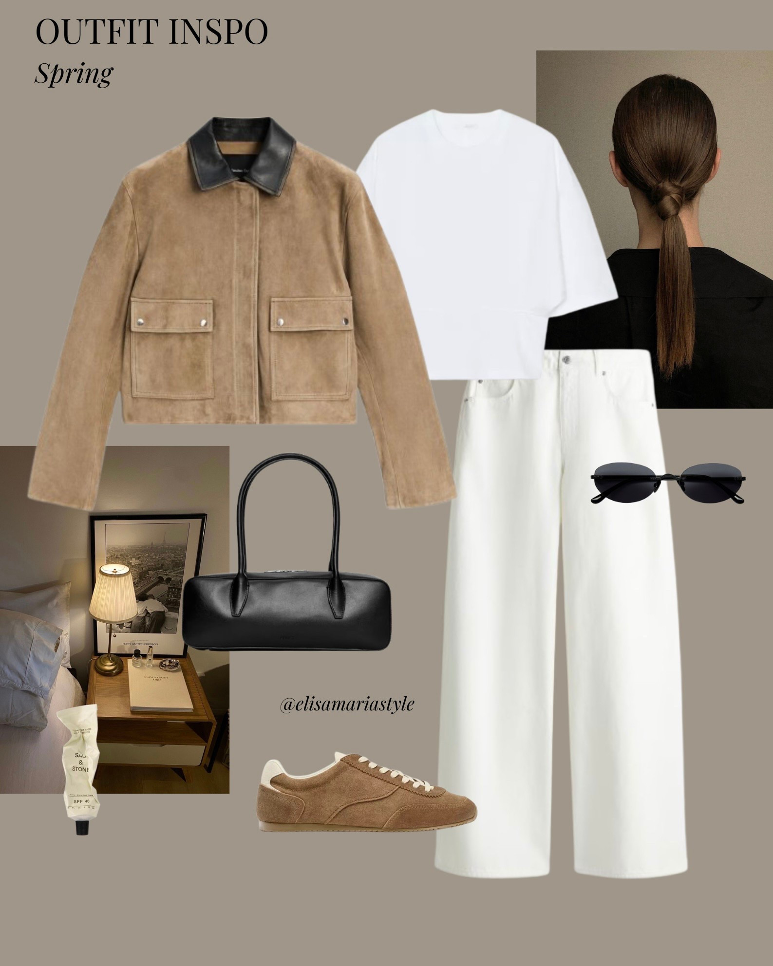 Suede jacket and trainers outfit idea for spring and summer 🤍

#LTKspring #LTKshoes