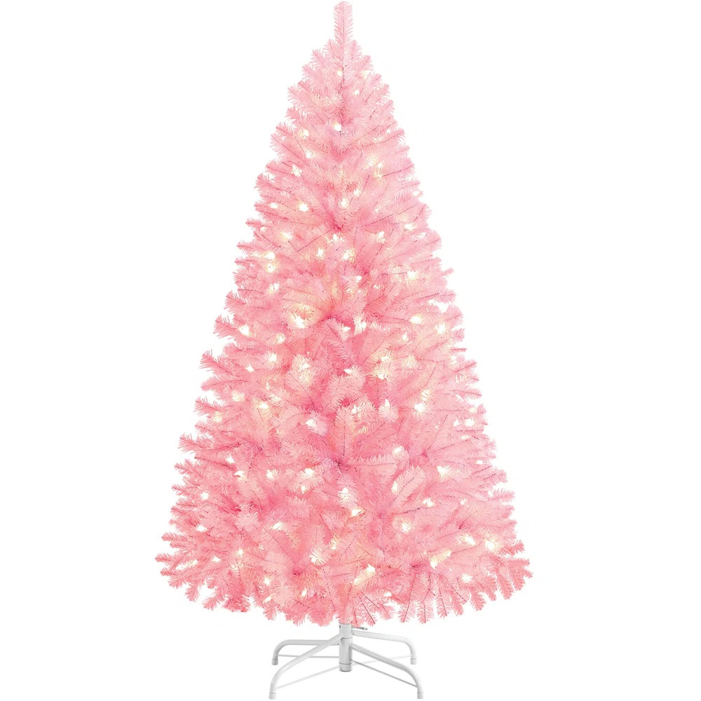 Yaheetech Pre-Lit Fir Artificial Christmas Tree | Wayfair | Wayfair North America