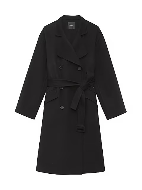 Wool-Cashmere Belted Double-Breasted Coat | Saks Fifth Avenue
