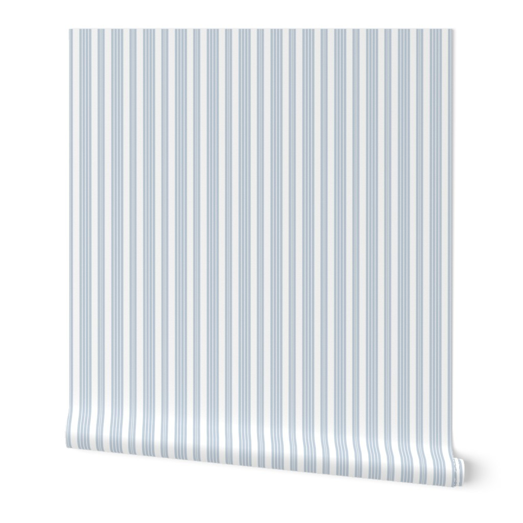 French Ticking White and Versailles Fog Wallpaper | Spoonflower | Spoonflower