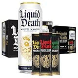 Liquid Death Still Mountain Water, 19.2 oz Cans (8-Pack) + Liquid Death Electrolyte Death Dust - Variety Pack - 3 Flavors - 12 Stick | Amazon (US)