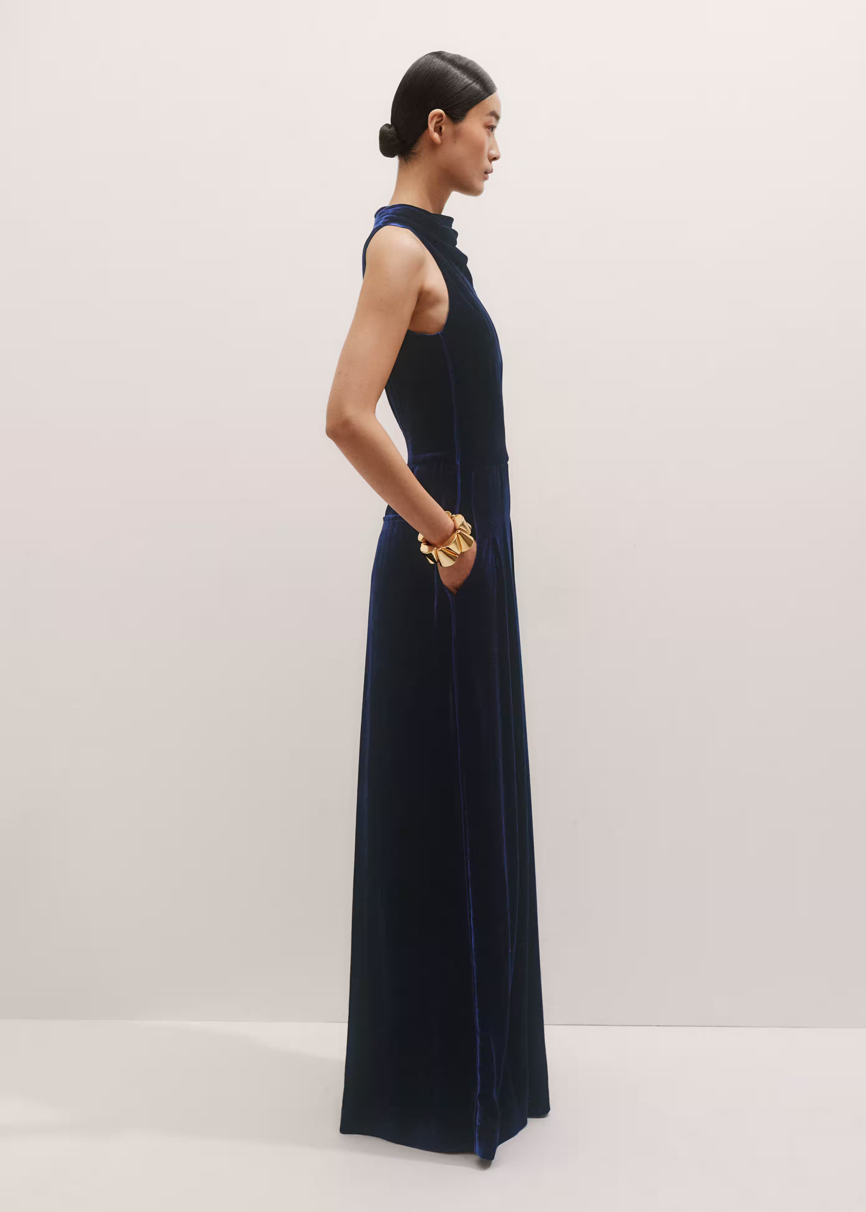 Black Tie Jumpsuit Silk-Blend Velvet | ME+EM US