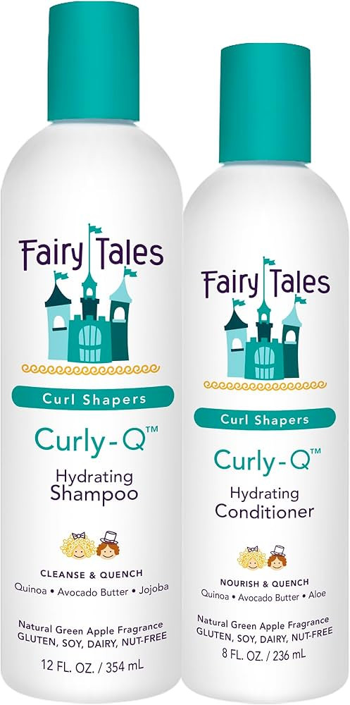 Fairy Tales Curly Q Hydrating Kids Shampoo 12oz and Conditioner 8oz - Paraben, Sulfate, Gluten, a... | Amazon (US)