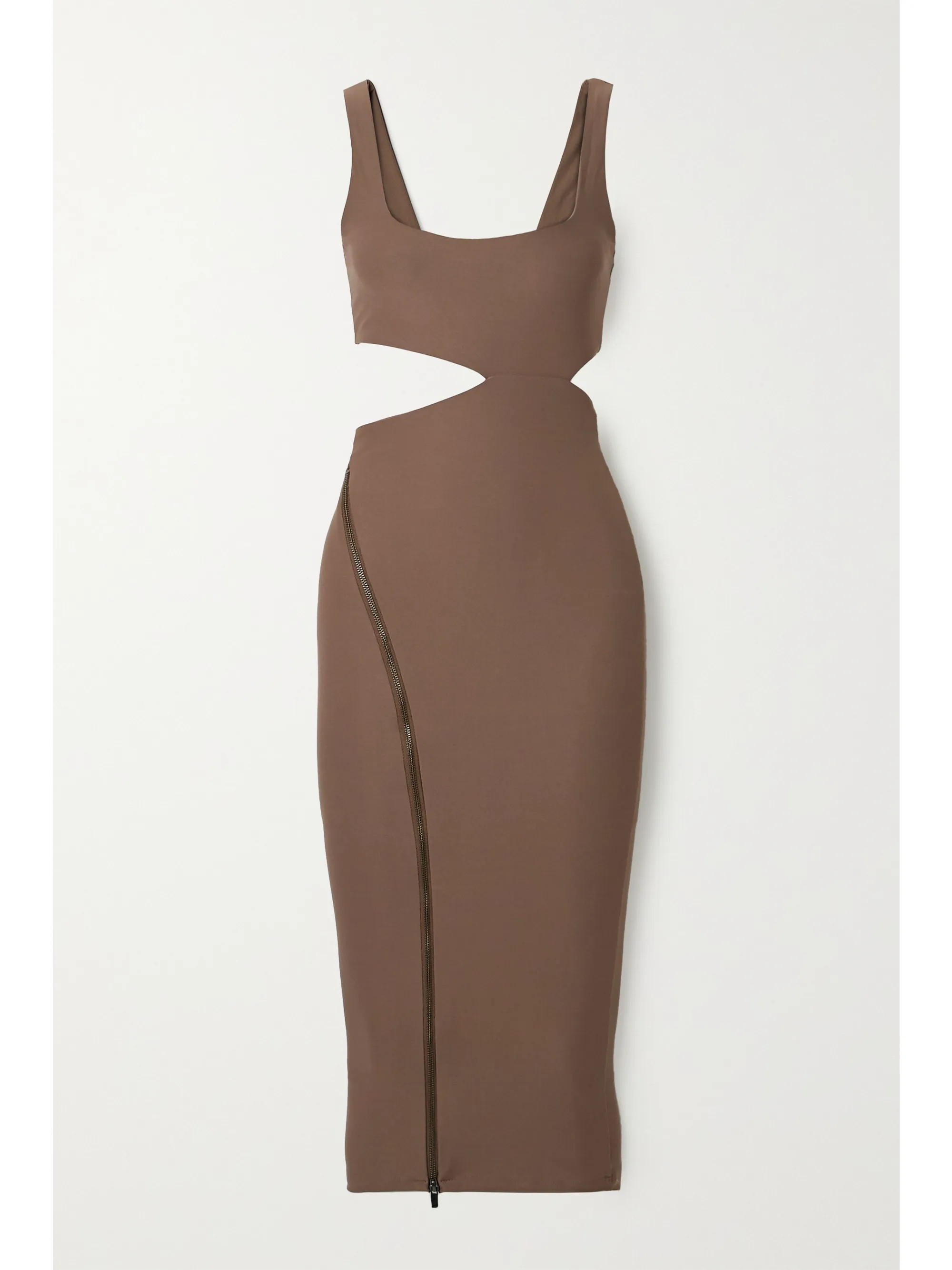 Meadow asymmetric cutout stretch-jersey midi dress | NET-A-PORTER (US)