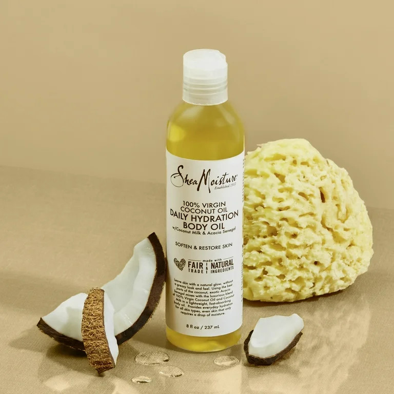 SheaMoisture Daily Hydration Body Oil Virgin Coconut Oil, 8 oz | Walmart (US)