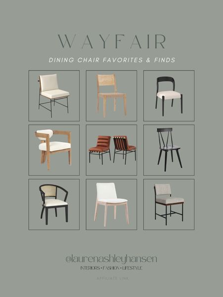 Wayfair dining chair options I am loving! We recently added these beautiful cognac open back dining chairs (middle option) to our dining room and they transformed the space! I love the combination of metal and upholstery, and the back detail is stunning! 

#LTKstyletip #LTKhome