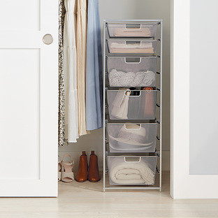 Elfa Classic® Narrow Tall Drawer Solution Graphite | The Container Store