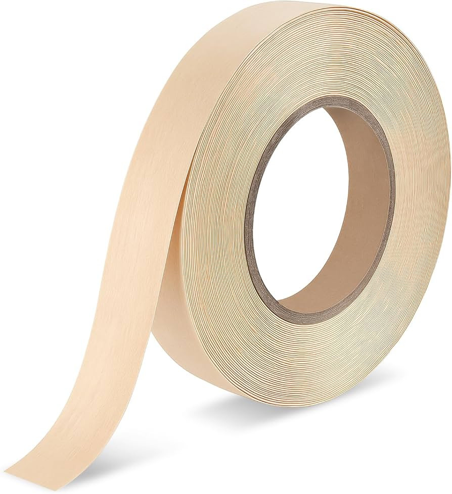 BEVTEE Birch Edge Banding 3/4 Inch x 50 ft Wood Veneer Roll Pre-glued, Flexible, Birch Iron-on Ve... | Amazon (US)