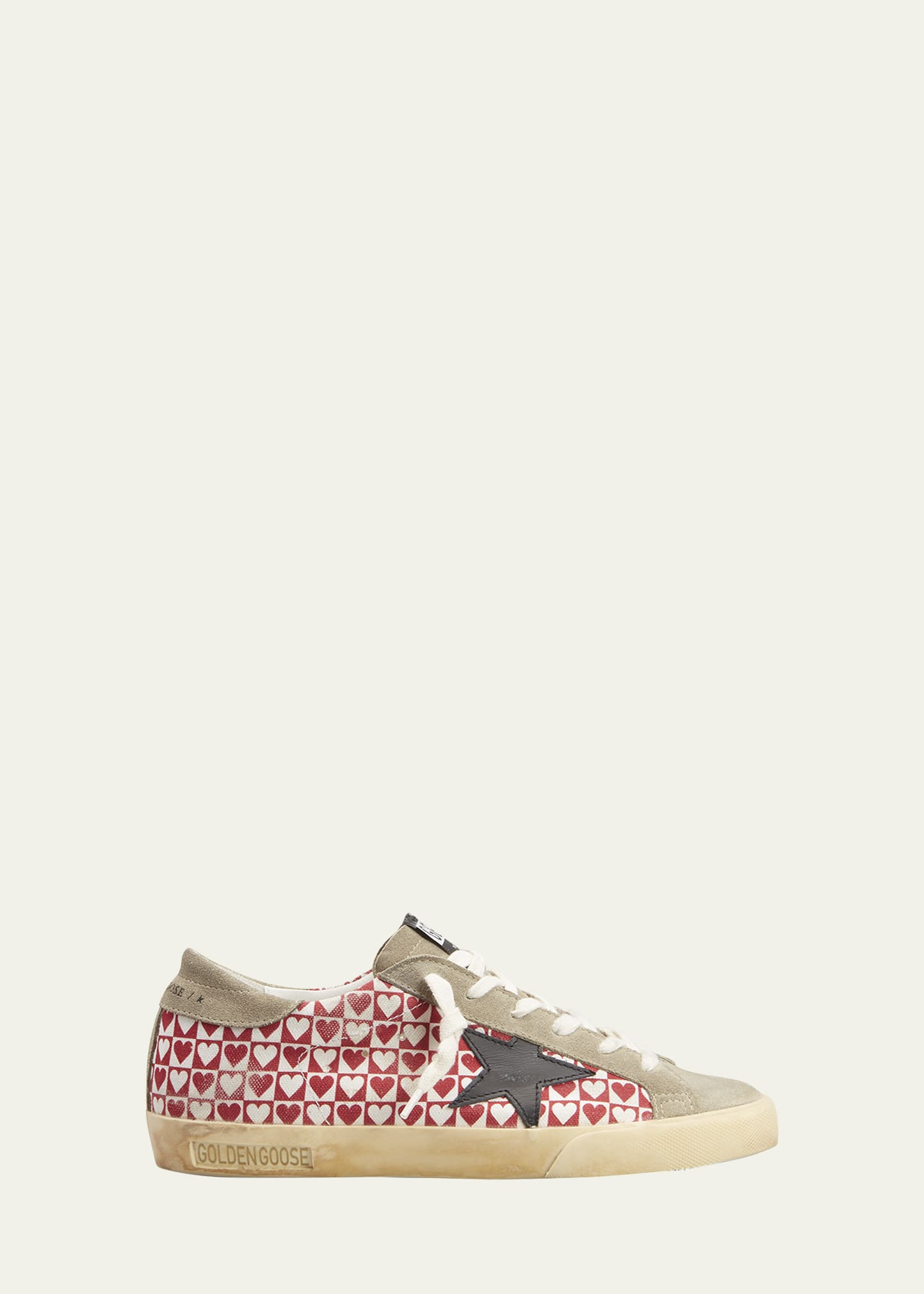 Golden Goose Superstar Heart-Printed Canvas Low-Top Sneakers | Bergdorf Goodman