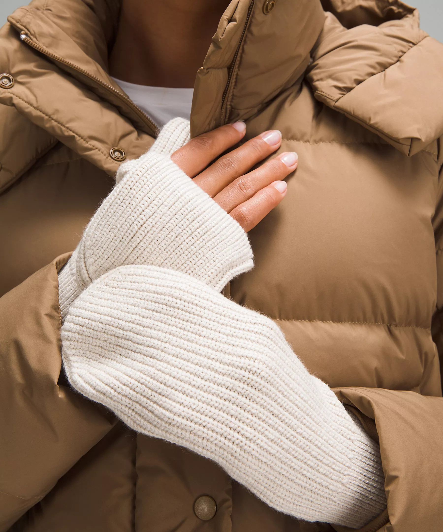 Women's Ribbed Merino Wool-Blend Knit Mittens | Women's Gloves & Mittens & Cold Weather Acessorie... | Lululemon (US)