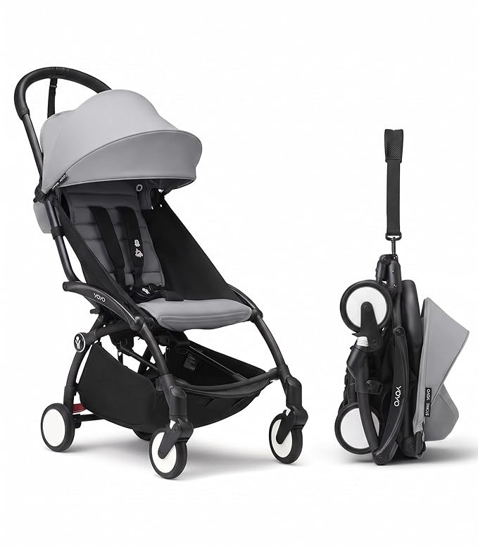 Stokke YOYO3 Stroller from 6 Months - Includes Black Frame/Stone Seat Cushion + Canopy - Folds in... | Amazon (US)