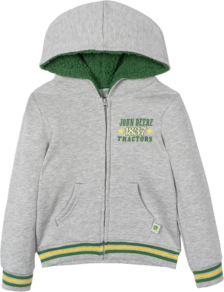 John Deere Tractor Fleece Zip Up Hoodie Toddler to Little Kid Sizes (2T - 7) | Amazon (US)