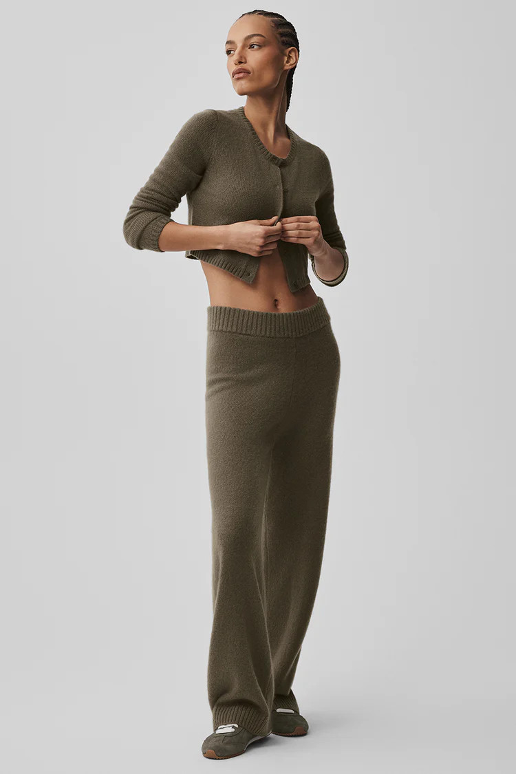 Wool Cashmere High-Waist New Class Wide Leg Pant | Alo Yoga (US)
