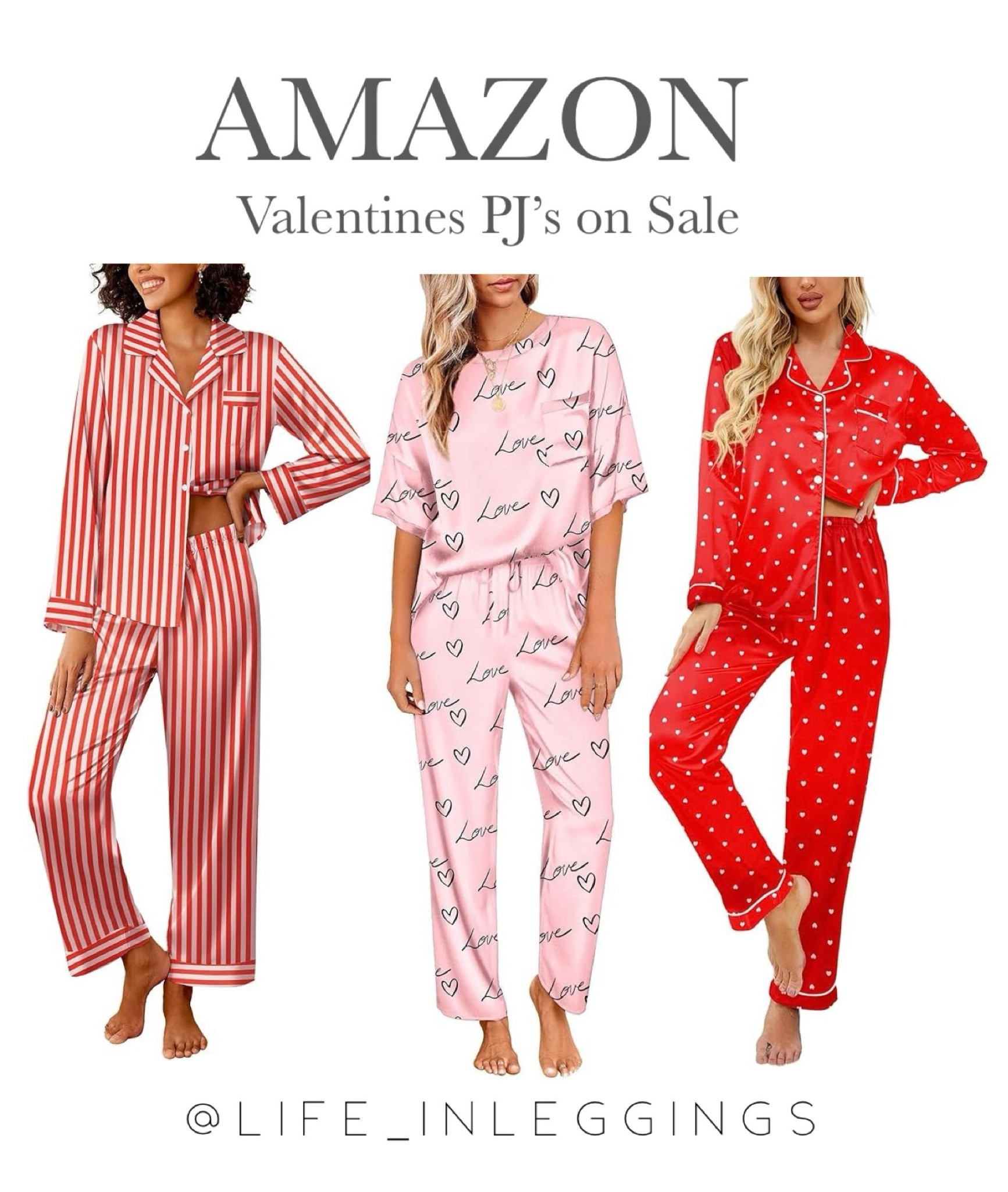 Valentines Day PJ sets on sale! Satin pajamas, loungewear

#LTKSaleAlert #LTKFindsUnder50