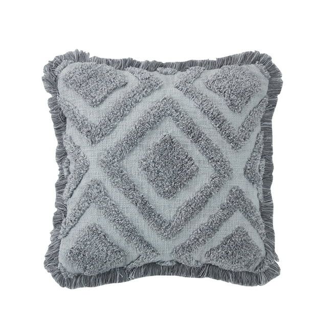 My Texas House Keller Tufted Cotton Decorative Pillow Cover, 20" x 20", Gray - Walmart.com | Walmart (US)