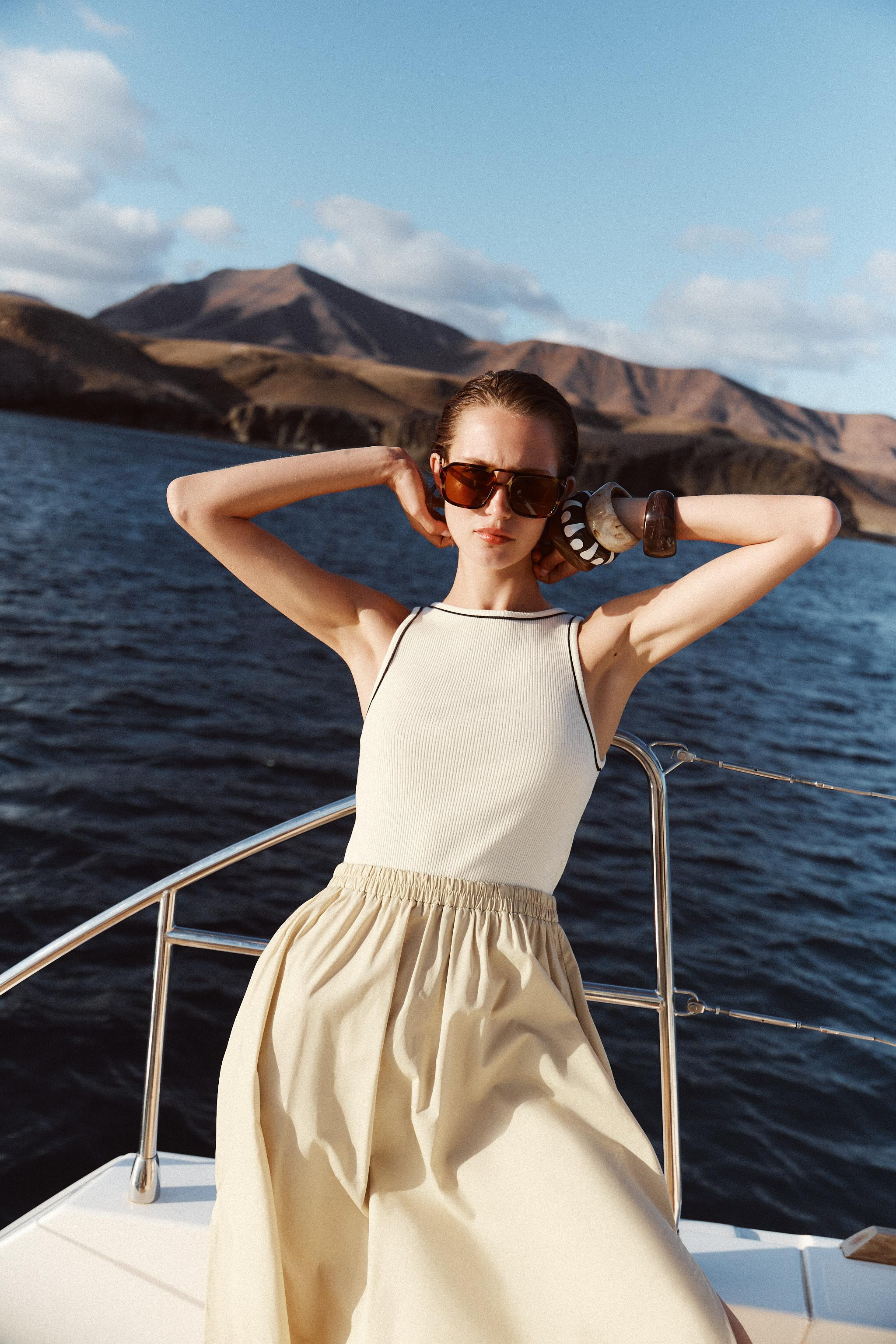 COMBINATION MIDI DRESS | Zara US