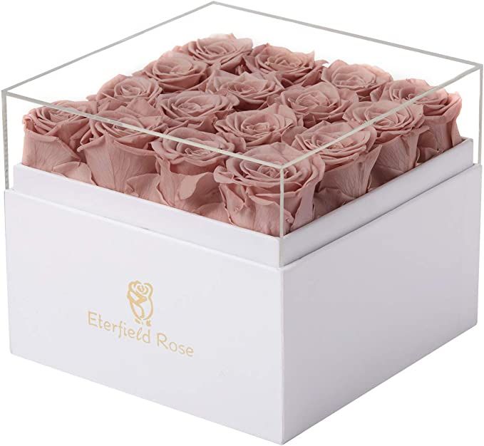 Eterfield Preserved Roses That Last a Year Eternal Rose in a Box Real Rose Without Fragrance Gift... | Amazon (US)