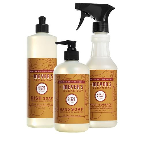 MRS. MEYER'S CLEAN DAY Kitchen Basics Gift Set, Apple Cider Scent Cleaning Supplies, includes Dish Soap, Hand Soap and Multi Surface Cleaner | Amazon (US)