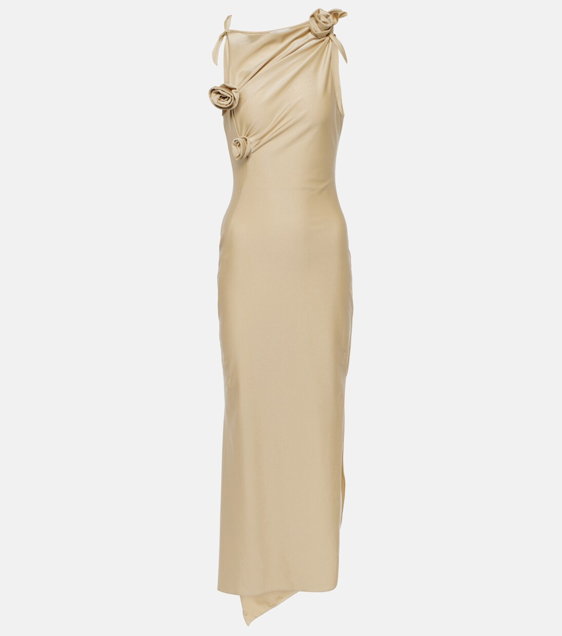 Floral-appliqué asymmetric maxi dress | Mytheresa (US/CA)