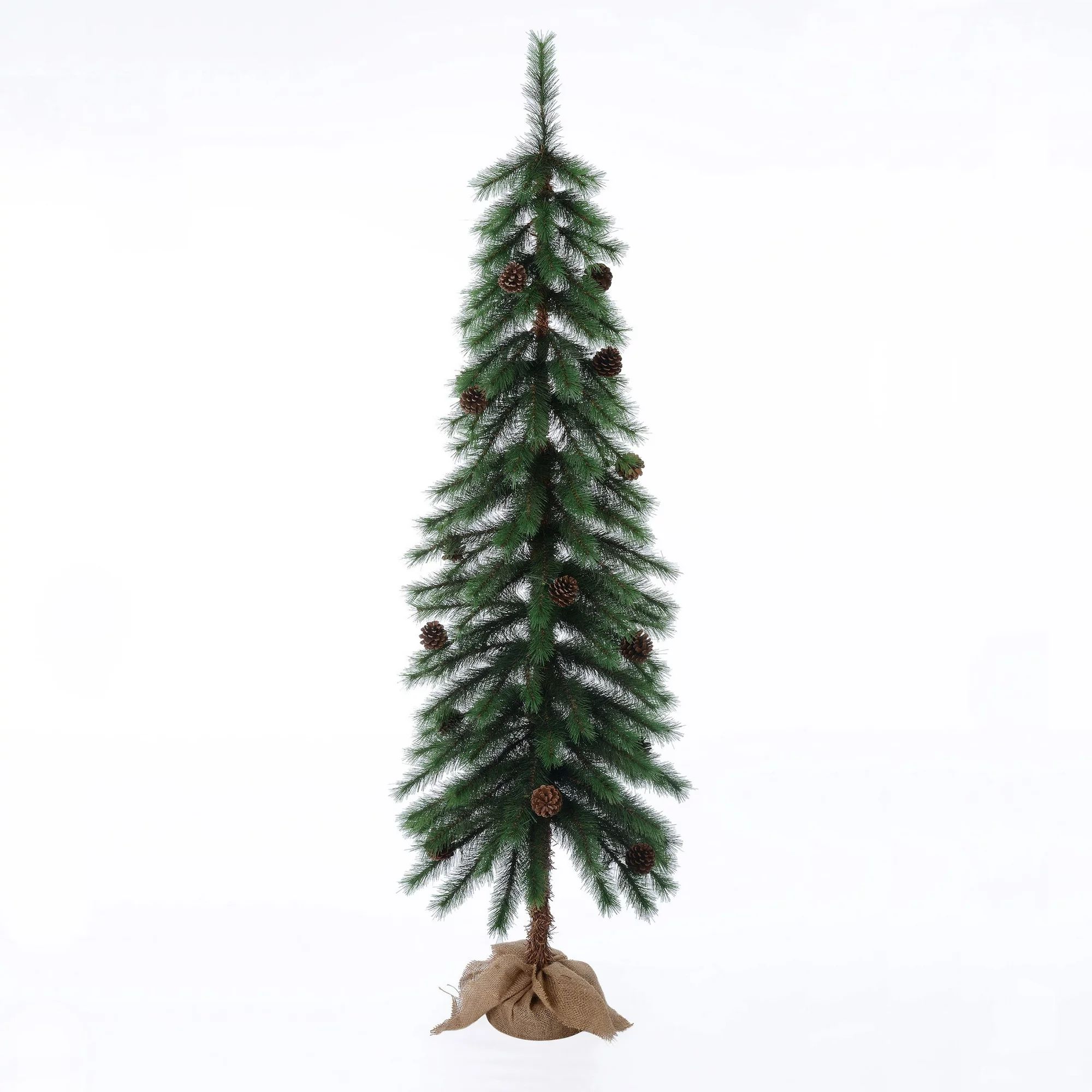 6' Artificial Christmas Parsons Pine with Burlap Base, Holiday Time - Walmart.com | Walmart (US)