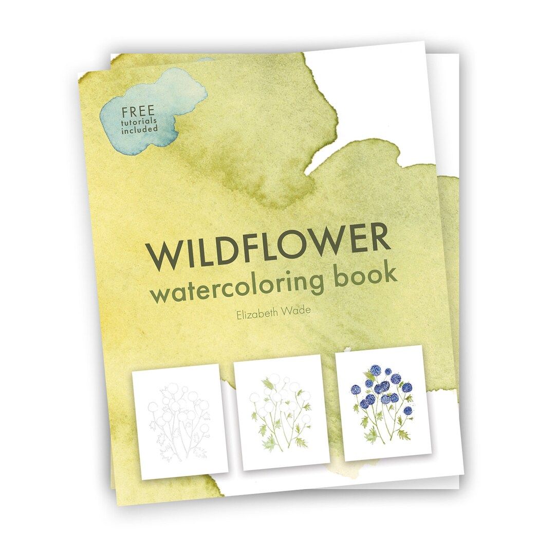 Wildflower Watercolor Book Coloring Painting Art Lessons - Etsy | Etsy (US)