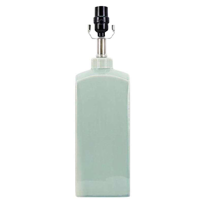 Providence Green Ceramic Rectangle Lamp Base, 18" | At Home