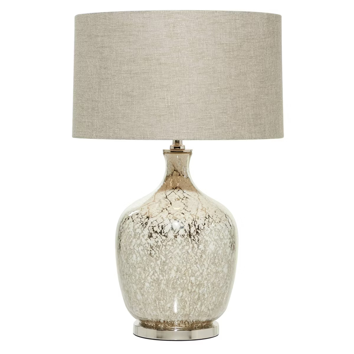 Glam Glass Table Lamp with Faux Mercury Glass Finish Silver - Olivia & May | Target