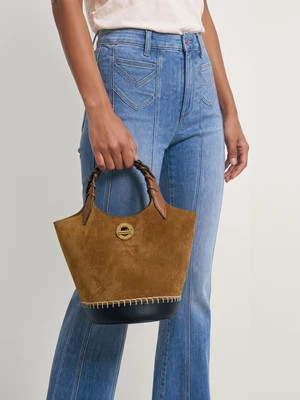 Veronica Beard Suede Anchor Bag Acorn Multi | Veronica Beard