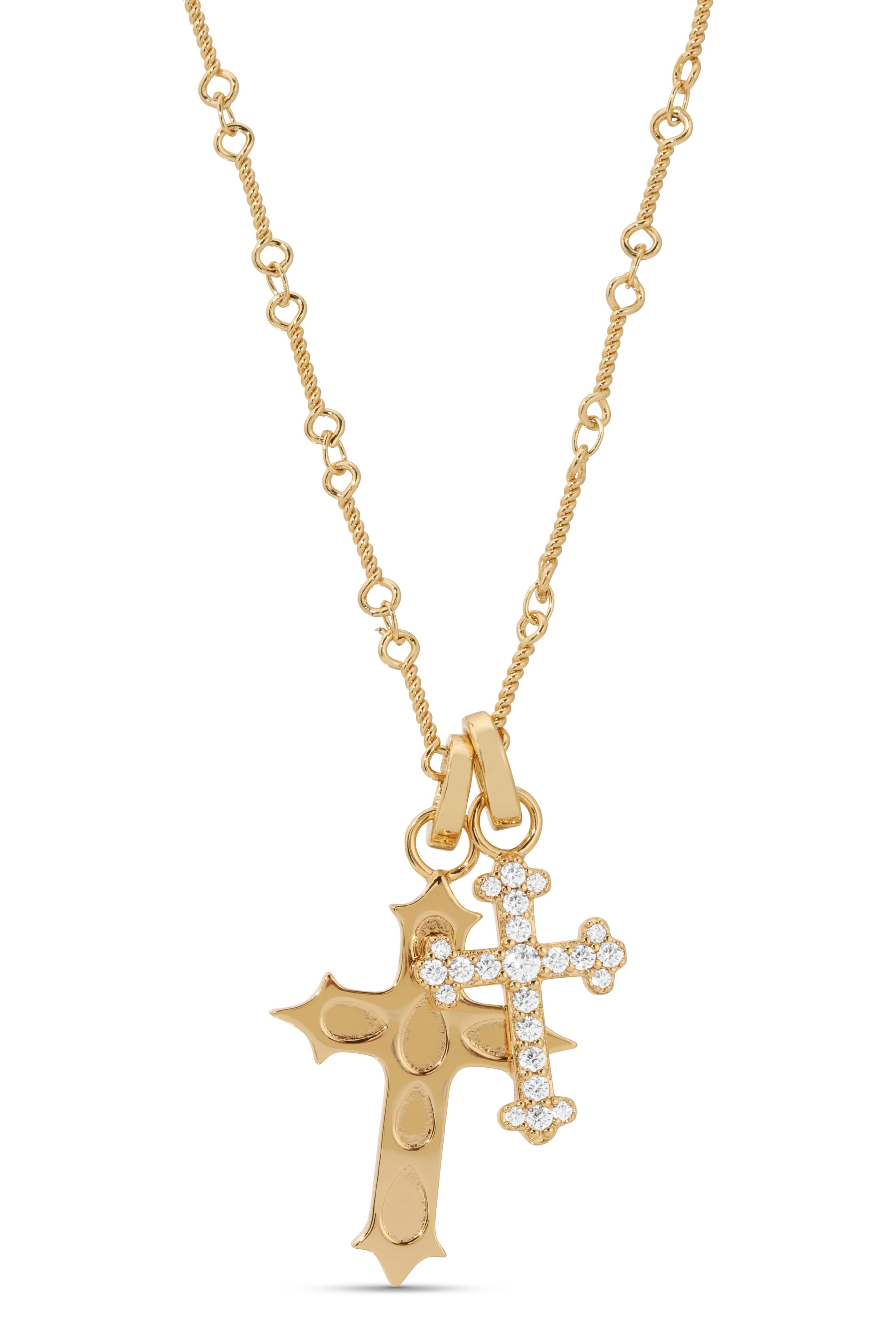 Double Cross Necklace | Lili Claspe