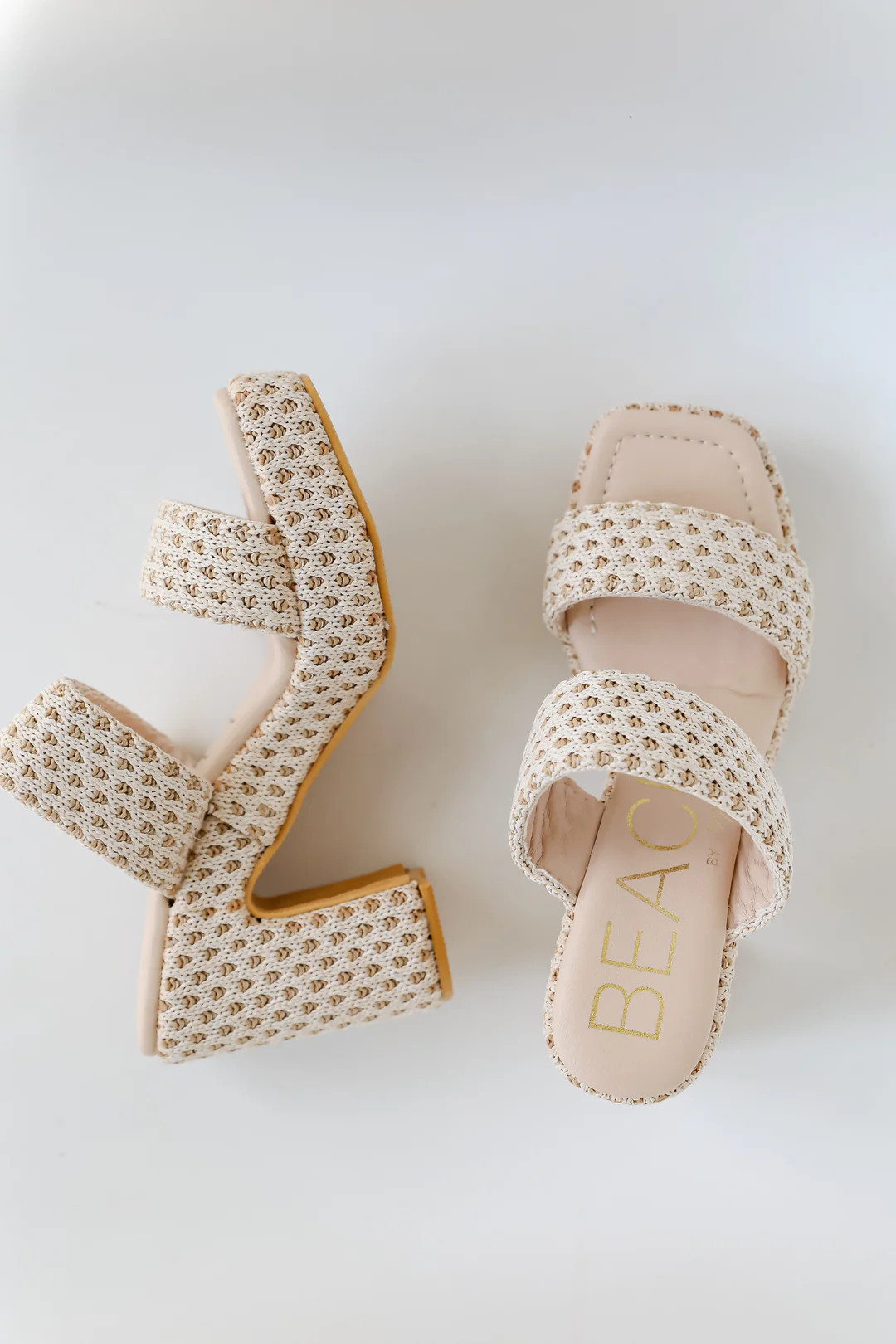 Gem Natural Platform Espadrille Heels | Dress Up