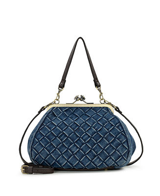 Tabby Small Woven Denim Frame Crossbody Handbag | Macy's