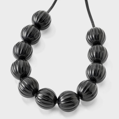 Large Beaded Necklace - A New Day™ Black | Target