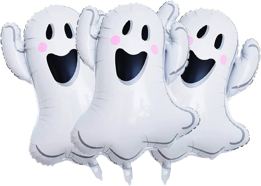White Ghost Balloons Halloween Foil Balloons for Ghost Themed Party Decoration Supplies Halloween... | Amazon (US)