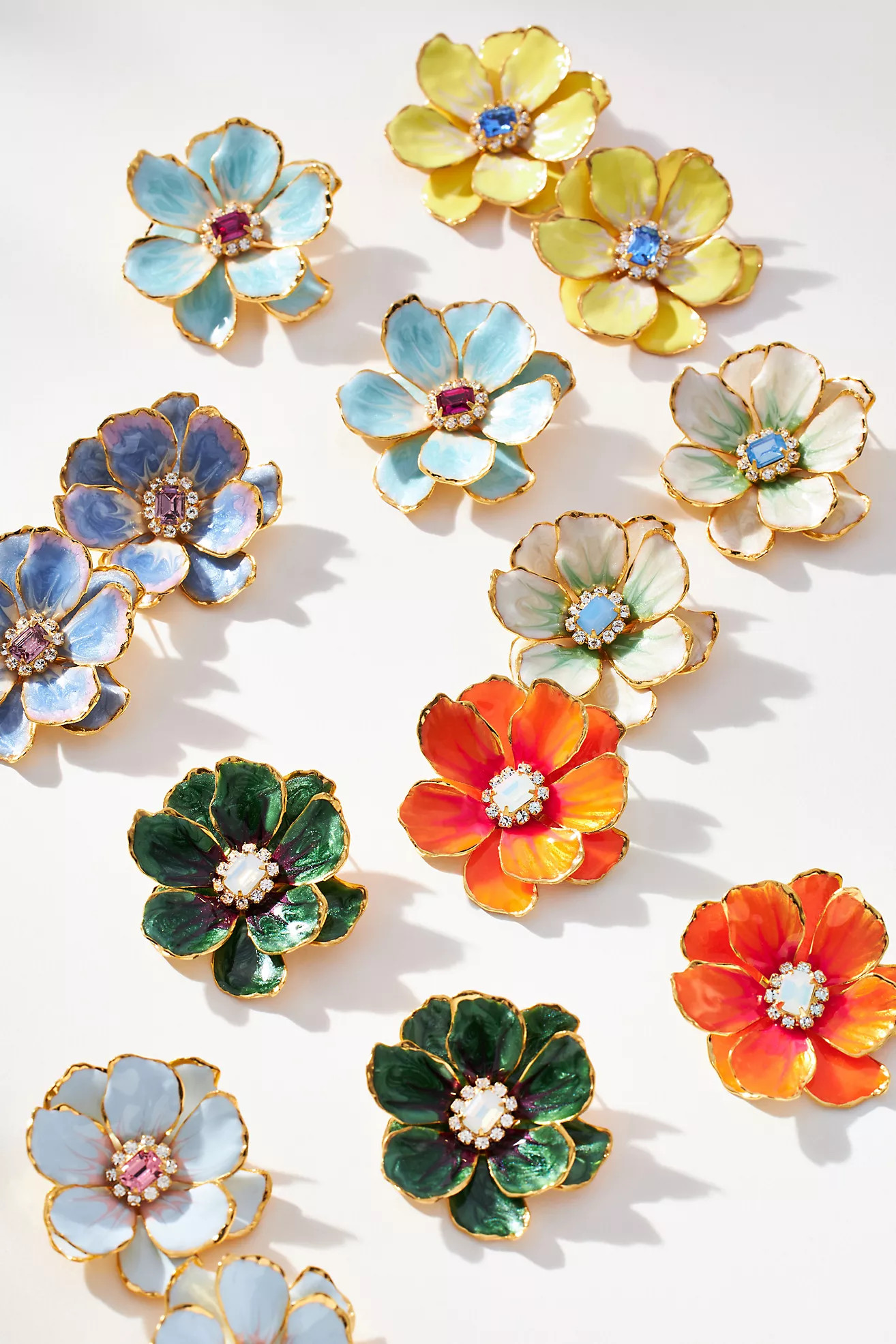 The Pink Reef Hand-Painted Earrings | Anthropologie (US)