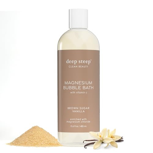 Deep Steep Magnesium Bubble Bath, 15.6 oz – Foaming Soak with Magnesium, Coconut Oil, Aloe, Vit... | Amazon (US)