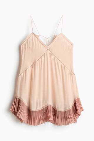 H & M - Lace-Trimmed Slip Dress - Powder Pink | H&M (US + CA)