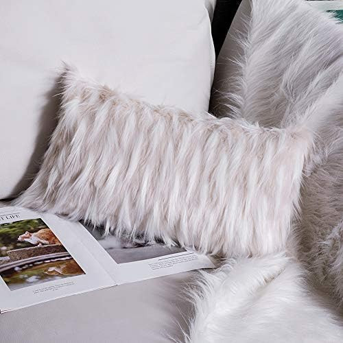 Amazon.com: Sungea Mongolian Faux Fur Throw Pillow Cover, Luxury Series Soft Pillow Case Decorati... | Amazon (US)
