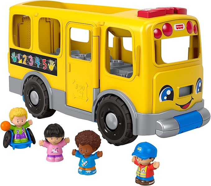 Fisher-Price Little People Toddler Learning Toy, Big Yellow School Bus Pull-Along Vehicle & 4 Fig... | Amazon (US)