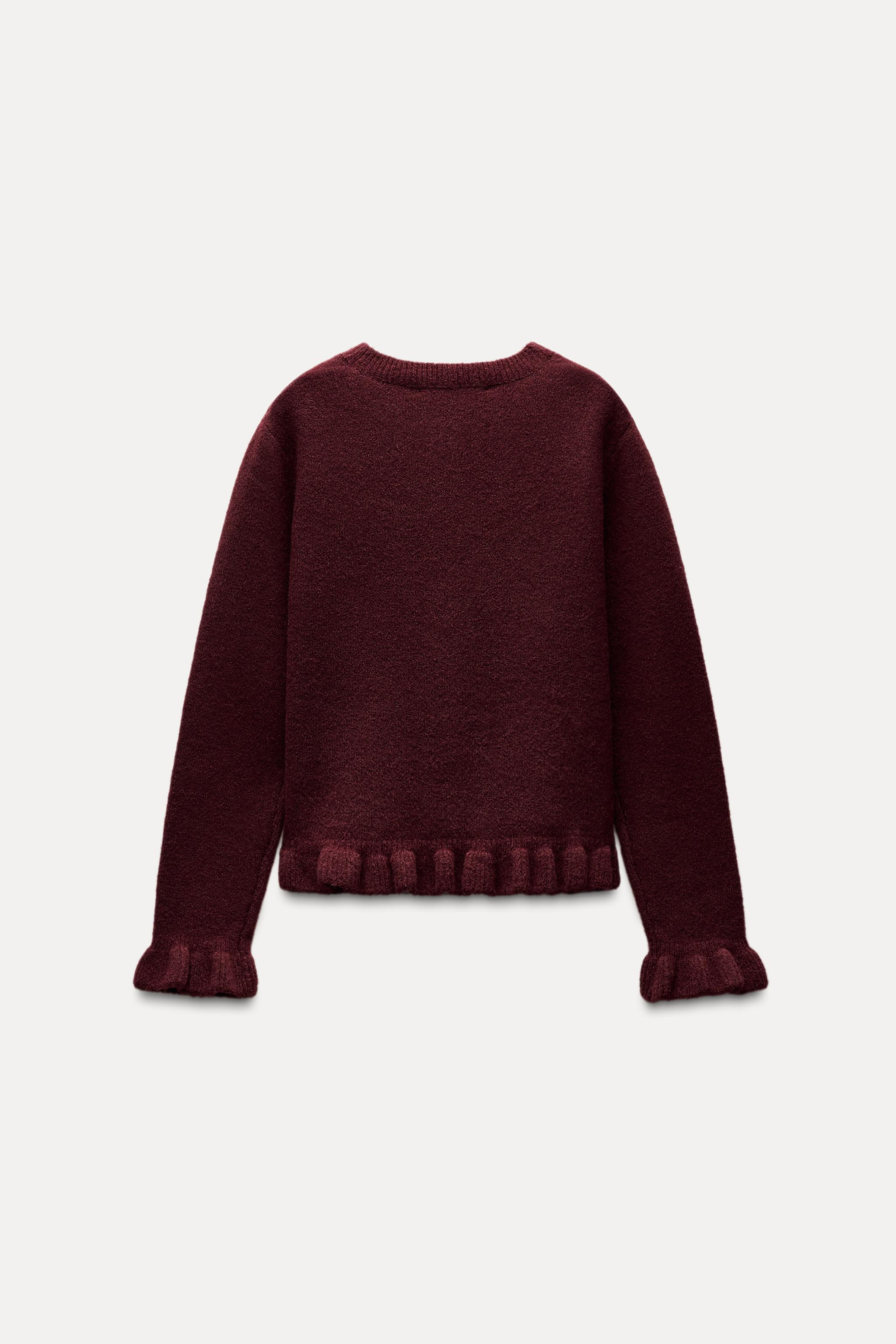 RUFFLED KNIT CARDIGAN | Zara UK