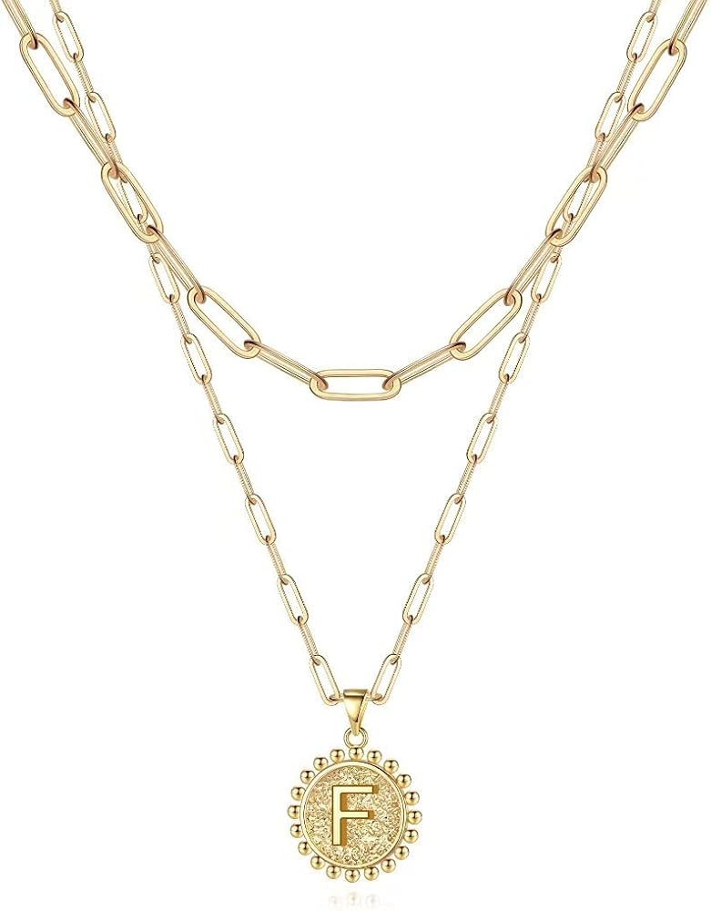 Layered Choker Necklaces for Women, 14K Gold Plated Dainty Layering Paperclip Chain Necklace Simp... | Amazon (US)