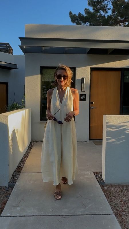 The most beautiful linen dress I’ve ever laid eyes on! This really surpassed my expectations- linen and lined with pockets and the perfect a line cut . Size XS - 

#LTKstyletip #LTKwedding #LTKparties