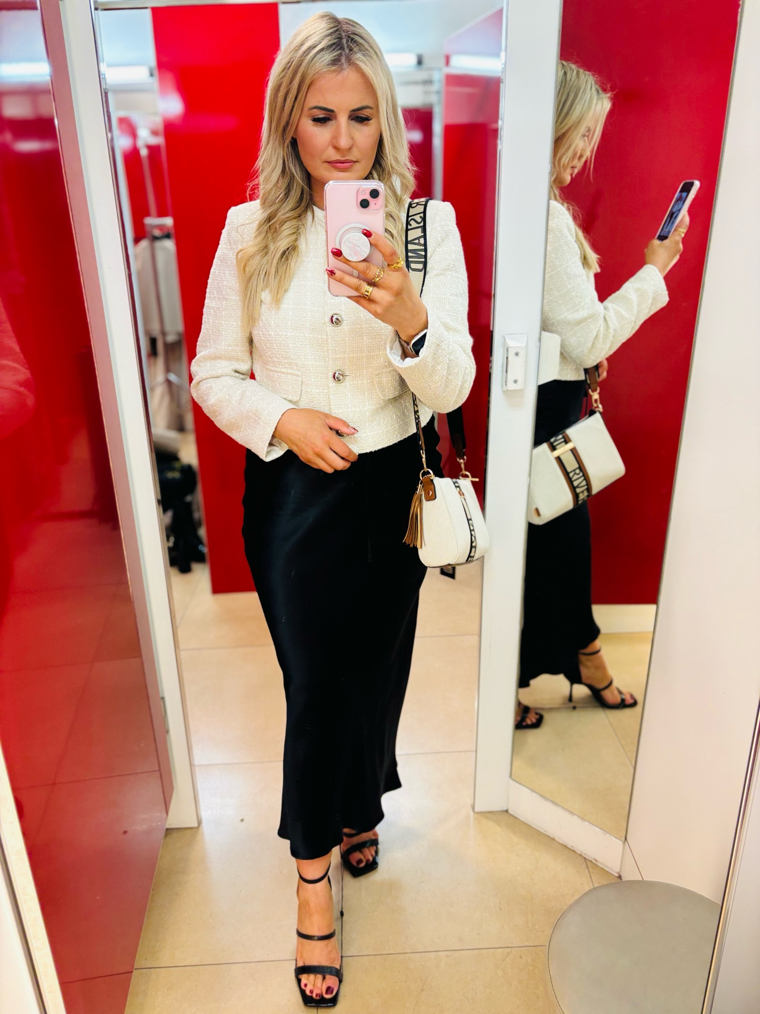 OUTFIT inspiration … This Boucle cropped blazer is so versatile and in trend , I am wearing it with a black satin midi length skirt and black heeled sandals. This outfit will bring you from the office to dinner .. Perfect wardrobe additions ❣️


#ltkseasonal #ltkover30 #ltkworkwear #ltkstyle #ltkmum #outfits #capsulewardrobe #workwear #satinskirt #blazer #fashion #style #fashiontips #styledbyme  


•style • fashion • ootd • capsule wardrobe • personal styling • how I style it • how to wear it • monochromatic • over 40 •over 30 • over 50 • on trend • autumn winter • black skirt • blazer • Kate style • style guide • what to wear • essentials 

#LTKover40 #LTKstyletip #LTKeurope