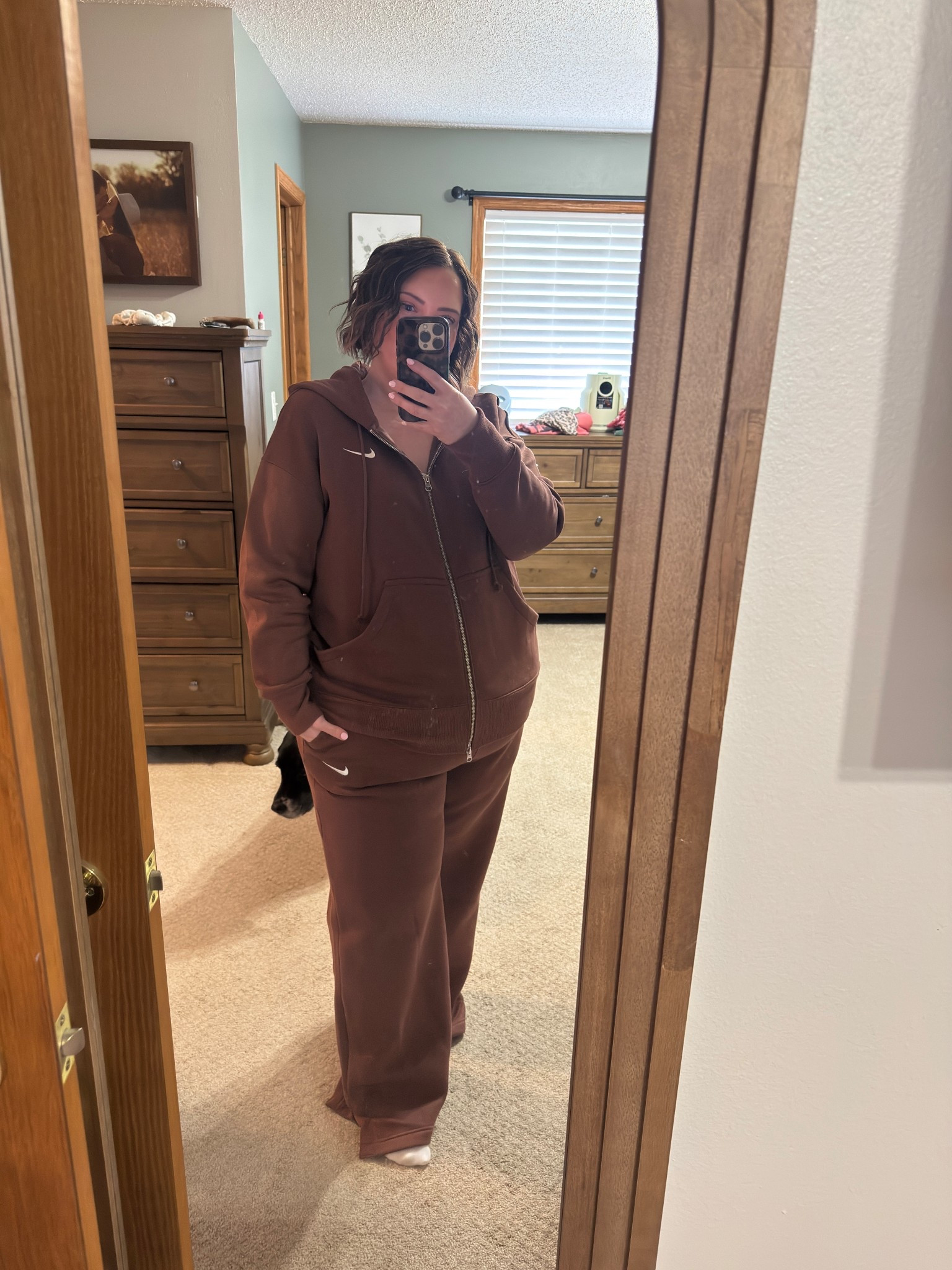 One of my favorite matching sets right now from Nike! Grab it from Nike, Dicks Sporting Goods, or Scheels! These run very oversized I am wearing a Medium Zip Up and an XL in the sweatpants 

#LTKU #LTKPlusSize #LTKSaleAlert